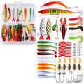 Fishing Lures - Fishing Tackle kit with Fishing Spoons, Swim Bait, Jerk baits, Lure & Fishing Accessories, Bass Fishing Kit Also for Trout, 